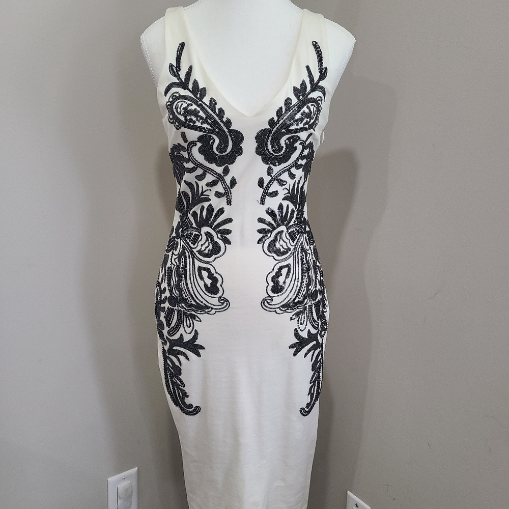 BEBE SEQUIN MIDI DRESS SIZE XS